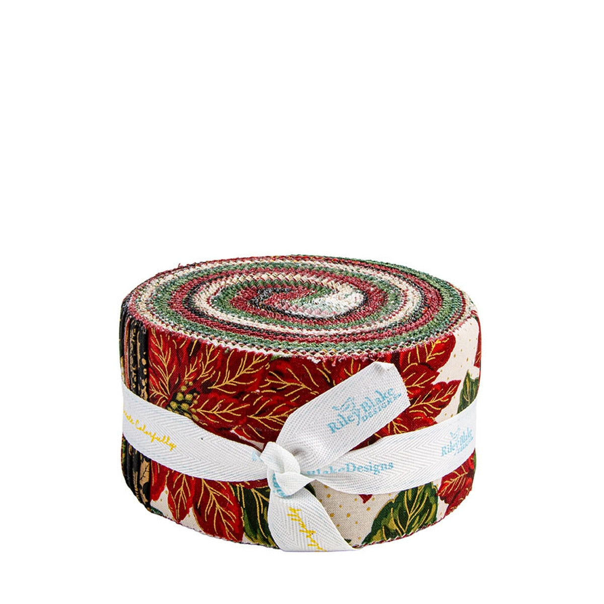 Poinsettias at Christmas 2 1/2" Rolie Polie by Jennifer Bosworth for Riley Blake Designs