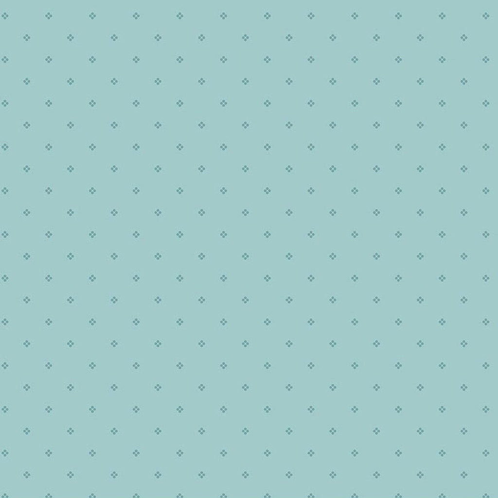 Rose & Violet's Bouquet des Fleurs Dots Blue Fabric