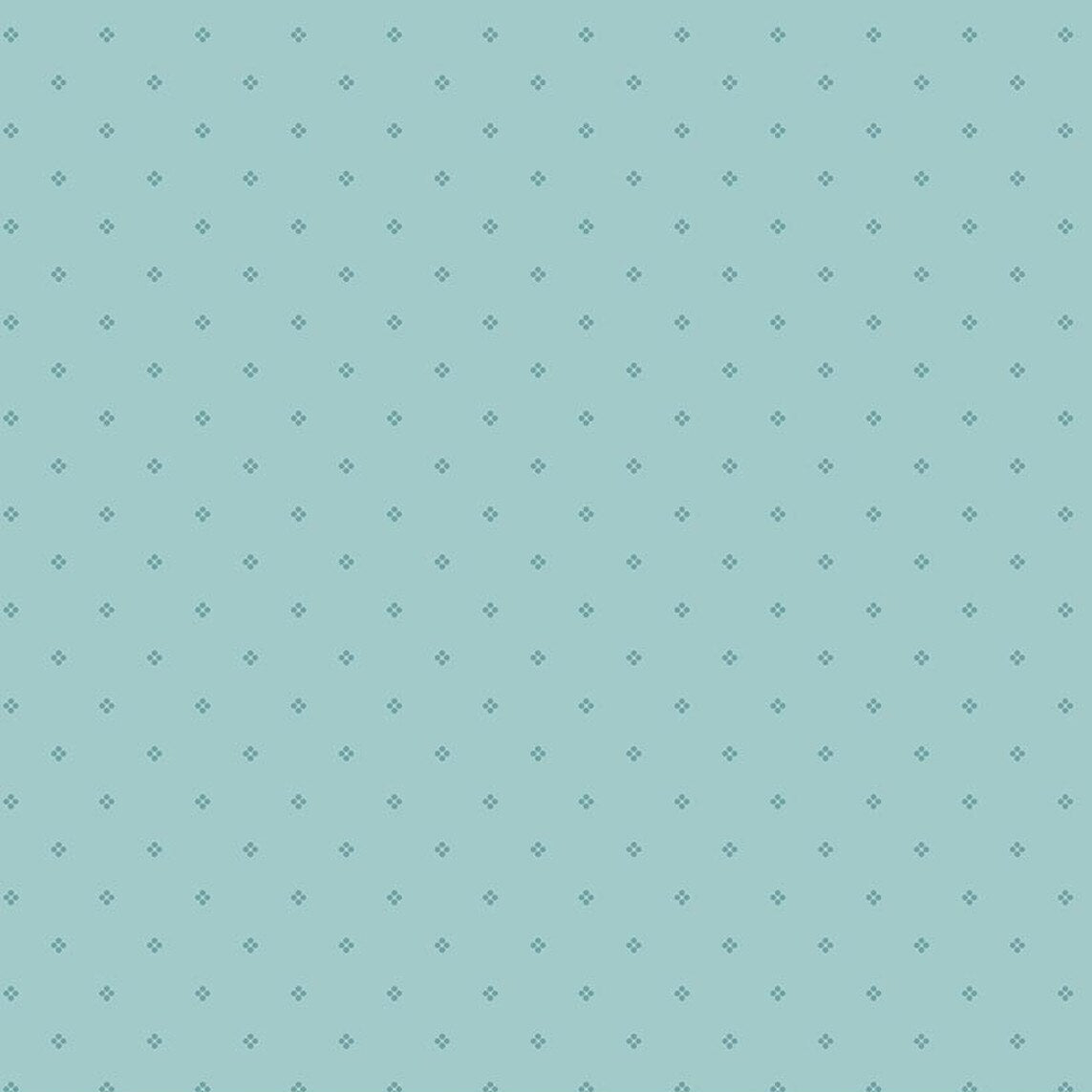 Rose & Violet's Bouquet des Fleurs Dots Blue Fabric