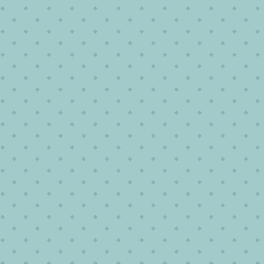 Rose & Violet's Bouquet des Fleurs Dots Blue Fabric - By the yard