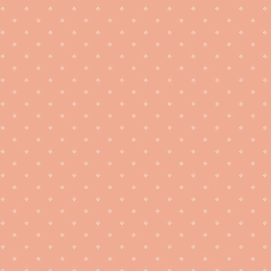 Rose & Violet's Bouquet des Fleurs Dots Peach Fabric