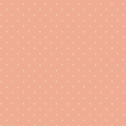 Rose & Violet's Bouquet des Fleurs Dots Peach Fabric - By the yard