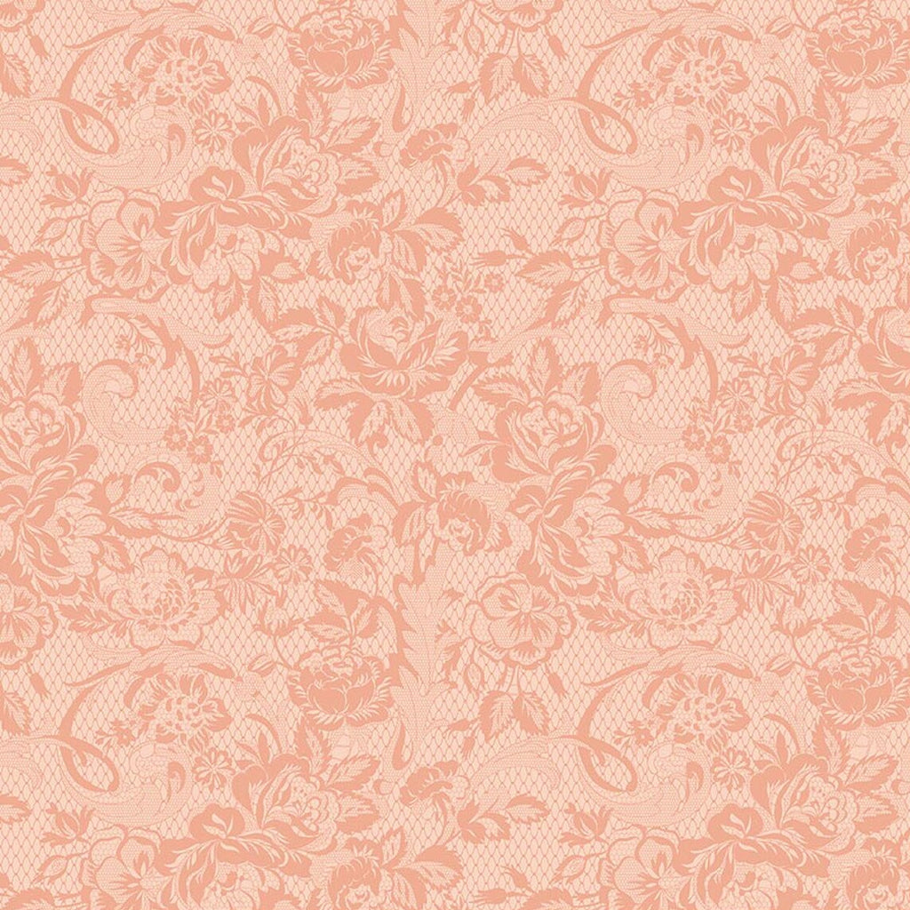 Rose & Violet's Bouquet des Fleurs Lace Blush Fabric