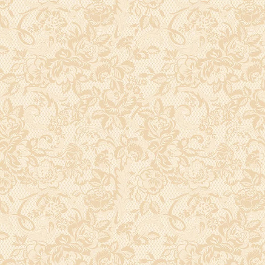 Rose & Violet's Bouquet des Fleurs Lace Cream Fabric - By the yard
