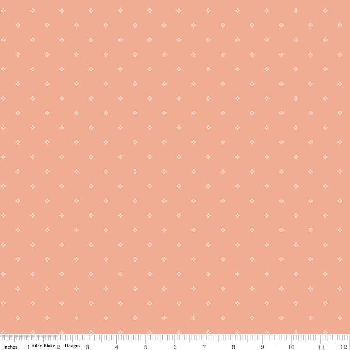Rose & Violet's Bouquet des Fleurs Dots Peach Fabric