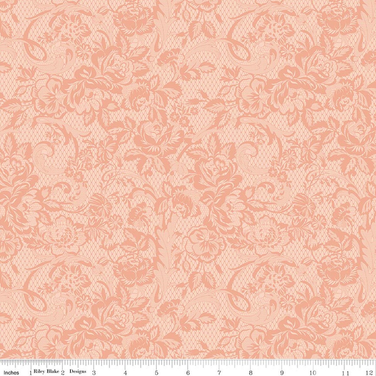 Rose & Violet's Bouquet des Fleurs Lace Blush Fabric