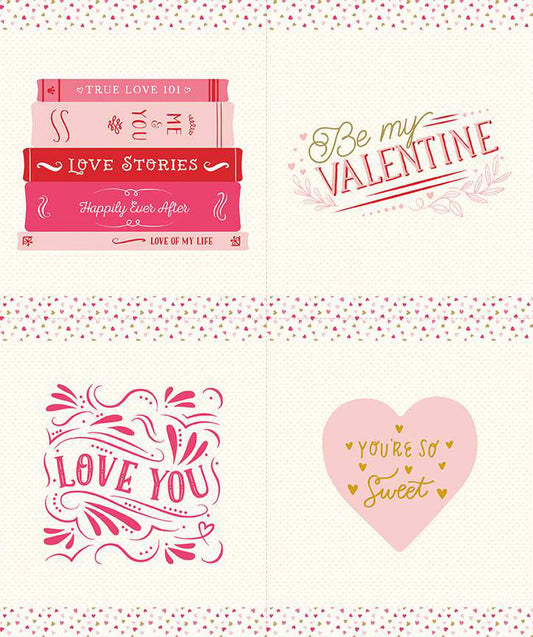 Sweetheart Love Stories Pillow Sparkle Panel