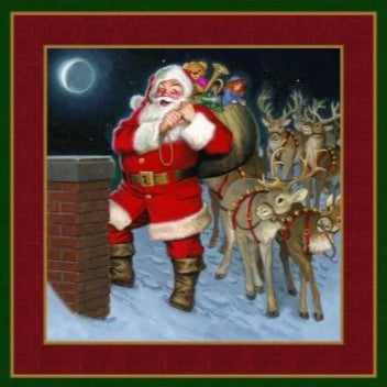Santa's Journey Pillow Fabric Panel