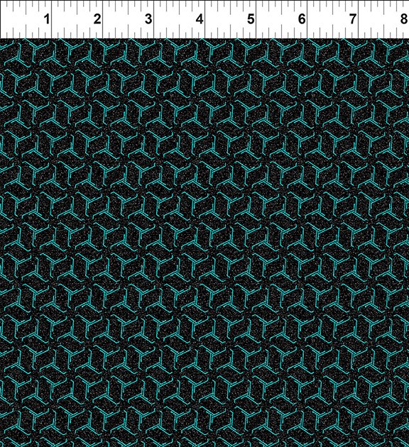 Sci-Fi  Circuits Teal Fabric
