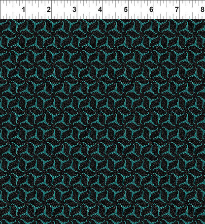 Sci-Fi  Circuits Teal Fabric - By the yard