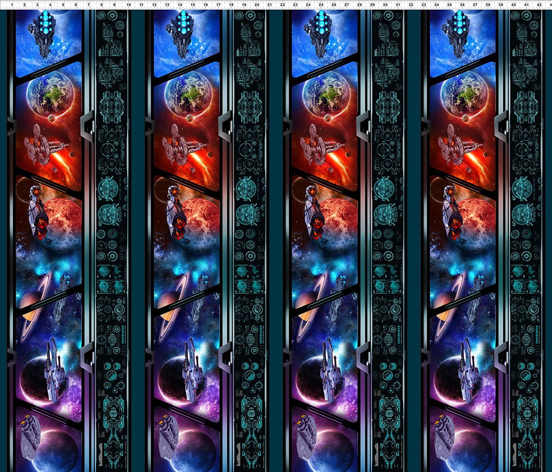 Sci-Fi Border Fabric