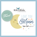 Flannel Love You to the Moon Blue Fat Quarter Bundle 14pc