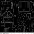 Sewing Seeds III Posie Patterns Black Fabric