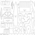 Sewing Seeds III Posie Patterns White Fabric