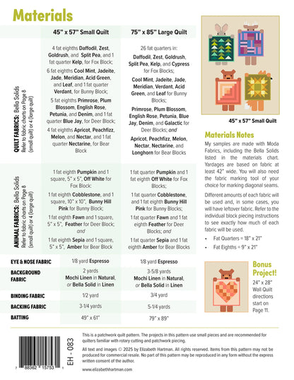 Elizabeth Hartman Show and Tell Quilt Pattern