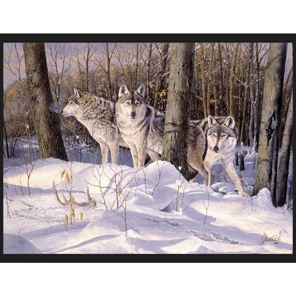 Silent Tracker Wolf Fabric Panel