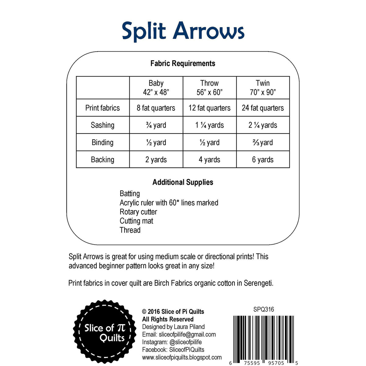 Slice of Pi Split Arrows Quilt Pattern