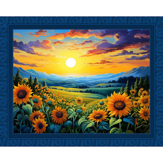 Sunshine Sunflowers Fabric Panel