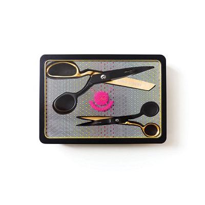 Tula Pink Limited Edition Black & Gold Scissor Tin