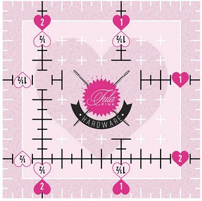 Tula Pink Ruler Heart 2.5in x 2.5in Non Slip