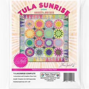 Tula Pink Tula Sunrise Pattern + Complete Piece Pack