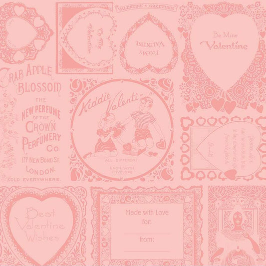 Take Heart Frame Blender Pink Fabric - By the yard