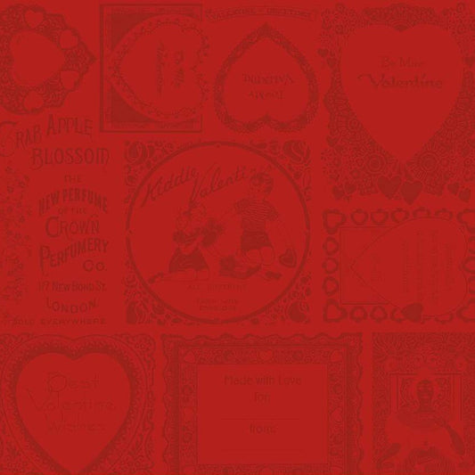 Take Heart Frame Blender Red Fabric - By the yard
