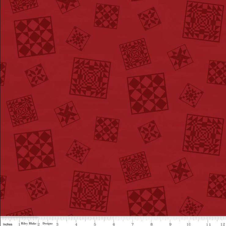 The Heartland Quilt Blocks Red Fabric