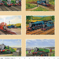 Thomas & Friends™ 80th Anniversary Art Grid Flax Fabric