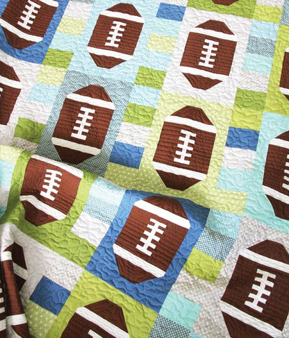Cluck Cluck Sew Touchdown Football Quilt Pattern