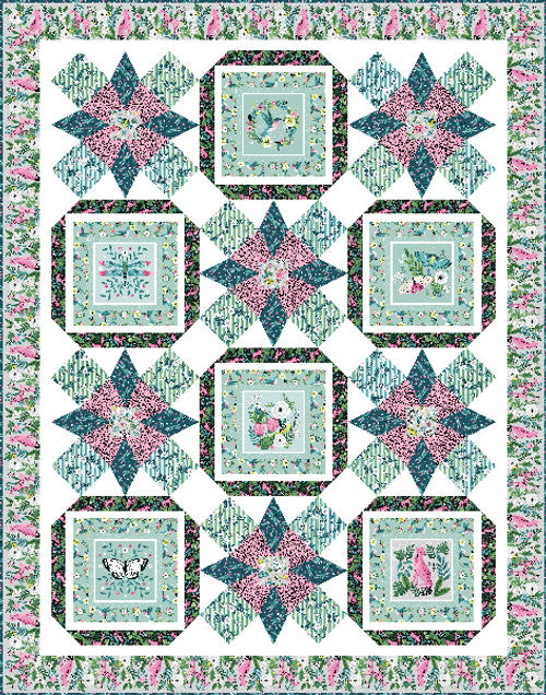 Free Tropical Menagerie #1 Quilt Pattern