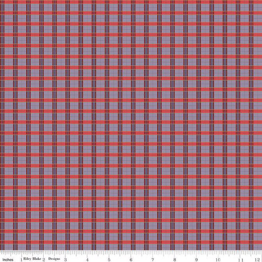 Vera's Garden Plaid Lavender Fabric - By the yard