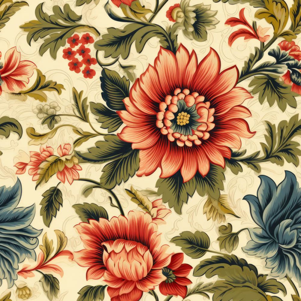 Vintage Florals Doris Fabric