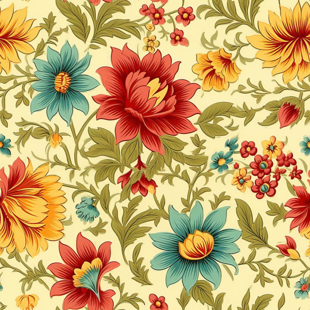 Vintage Florals Evangeline Fabric