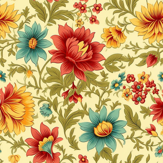 Vintage Florals Evangeline Fabric - By the yard