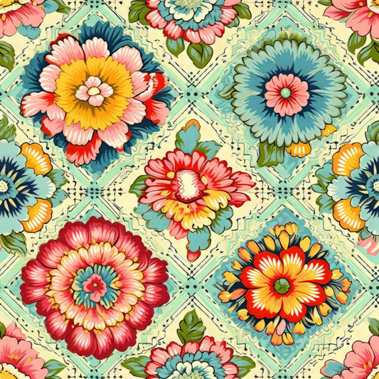 Vintage Florals Goldie Fabric - By the yard