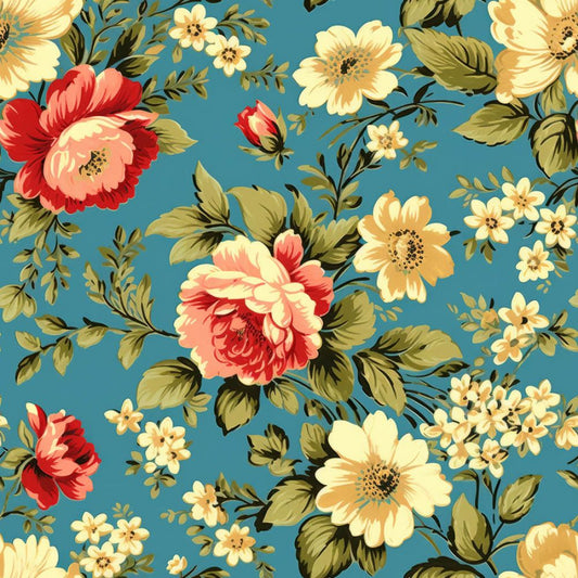 Vintage Florals Annmarie Fabric - By the yard