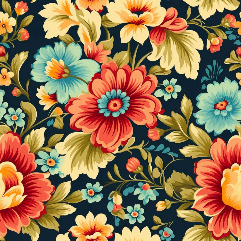 Vintage Florals Lucia Fabric