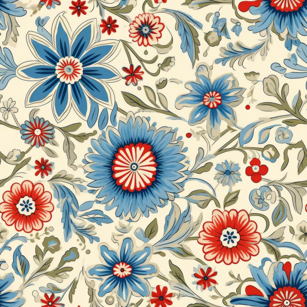Vintage Florals Flora Fabric