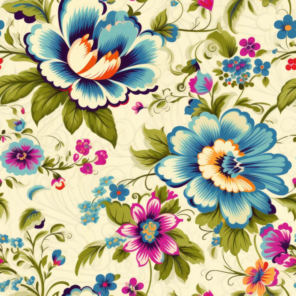 Vintage Florals Celeste Fabric