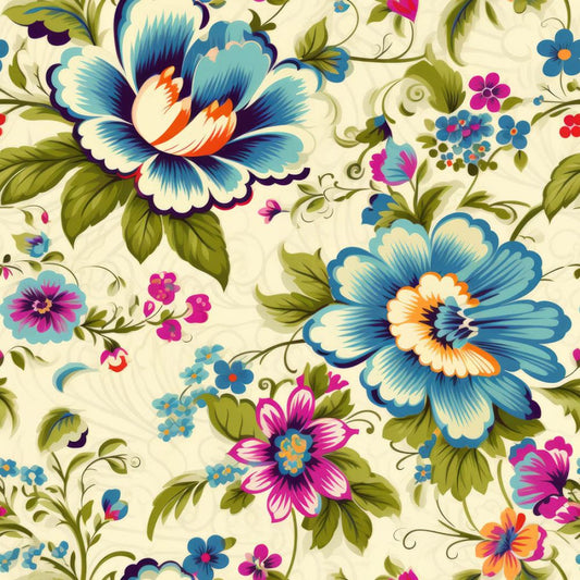 Vintage Florals Celeste Fabric - By the yard