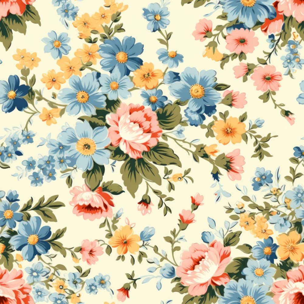 Vintage Florals Louise Fabric