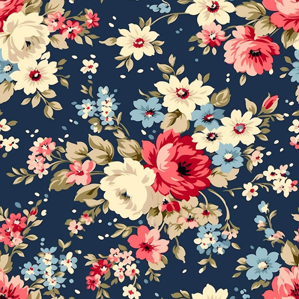 Vintage Florals Mabel Fabric