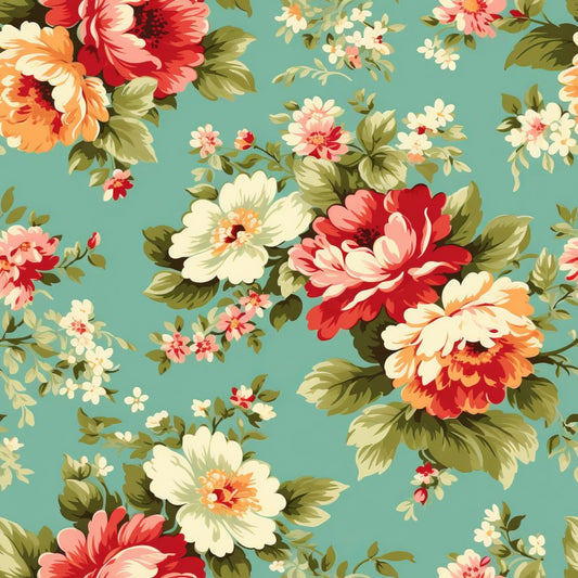 Vintage Florals Guinevere Fabric - By the yard