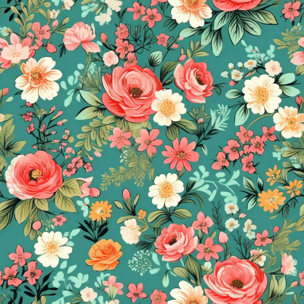 Vintage Florals Holly Fabric