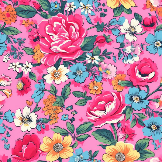 Vintage Florals Shelia Fabric - By the yard