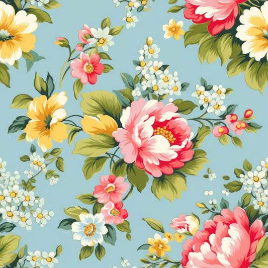 Vintage Florals Lucy Fabric - By the yard