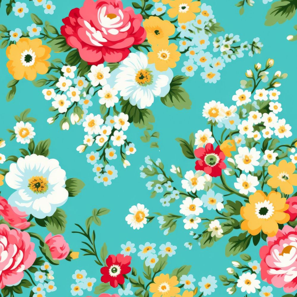 Vintage Florals Summer Fabric