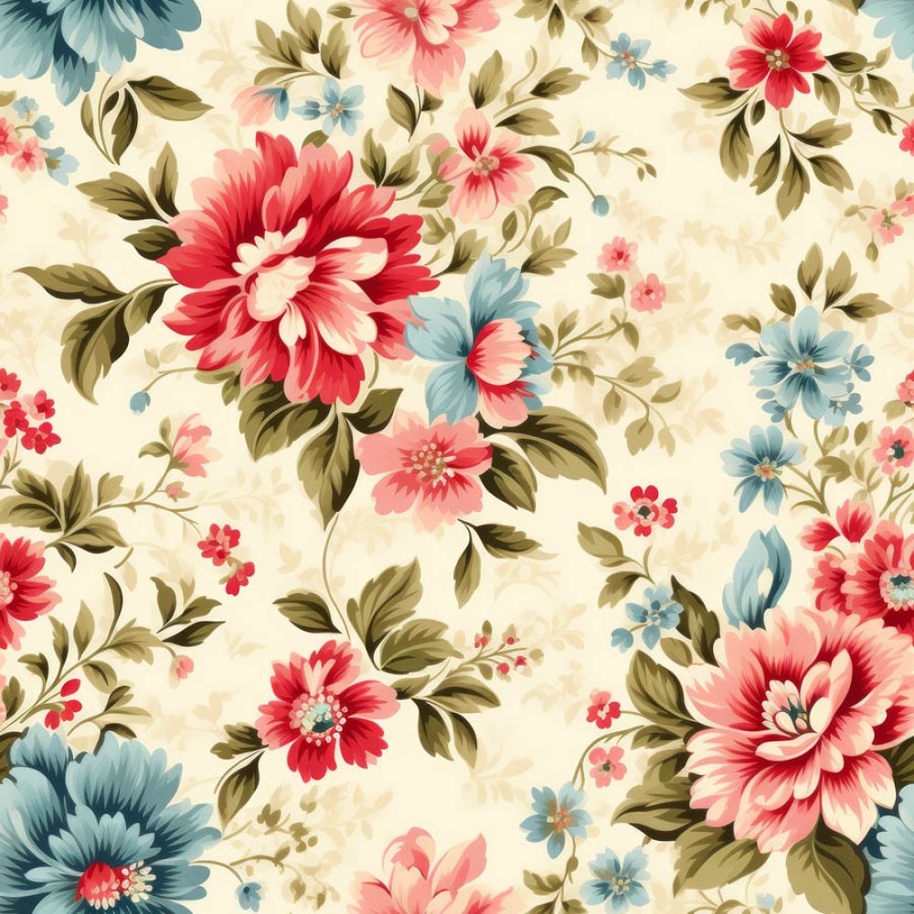 Vintage Florals Sally Fabric
