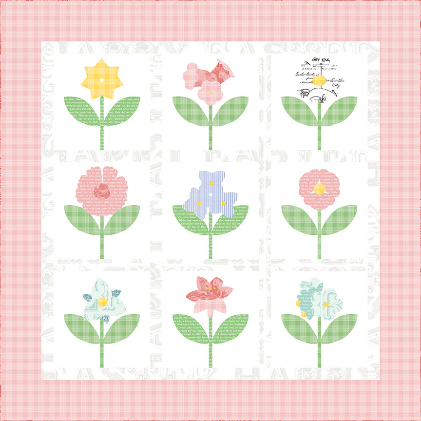 Free Egg Hunt Vintage Flowers Quilt Pattern